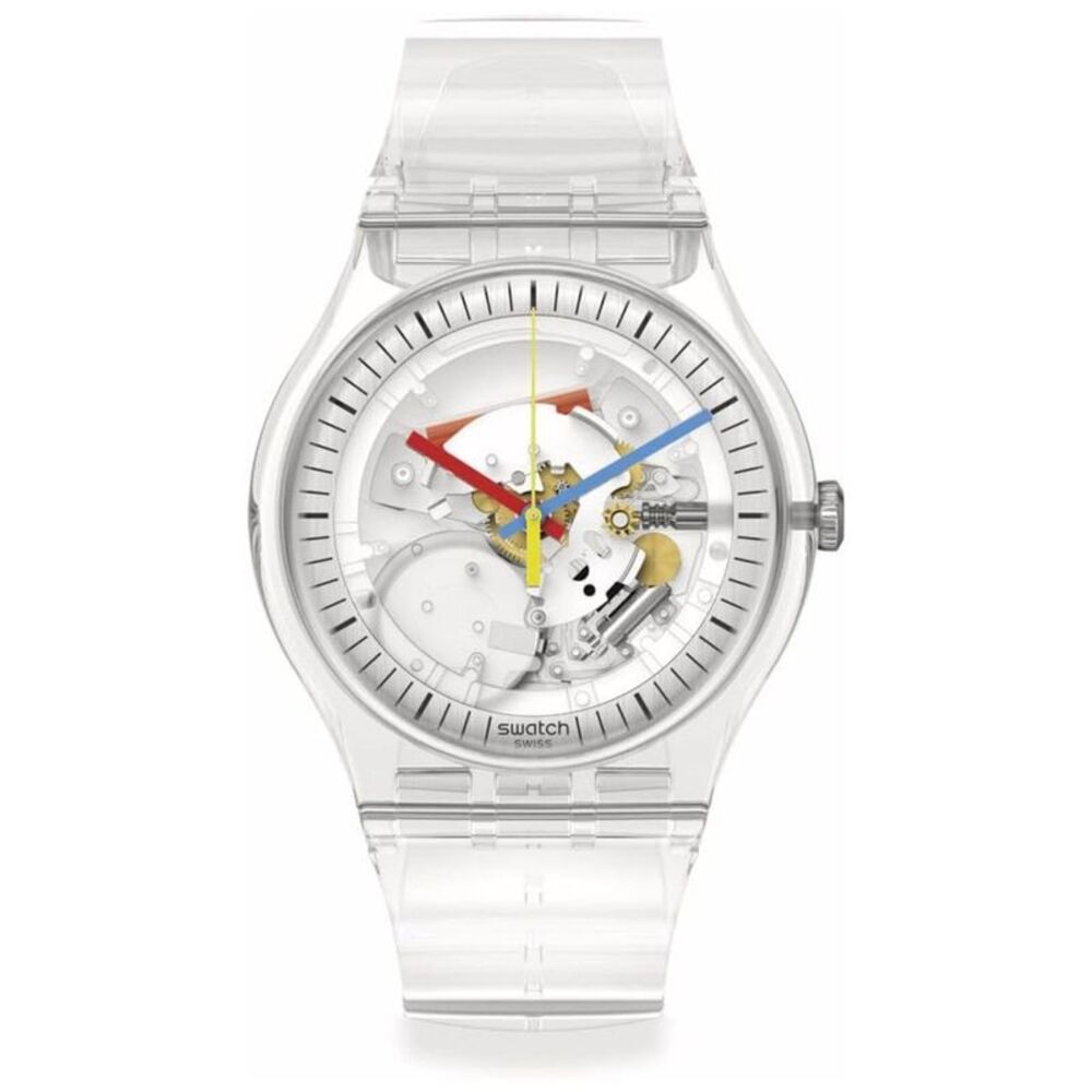 Swatch Men's New Agent Transparent Dial Watch - SO29K100-S06